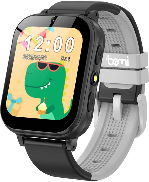 Smartwatch dla dzieci Bemi KIZZO Black (BWKZZ01BB) - obraz 1