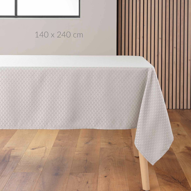 Скатертина Douceur d'intérieur Artea з ніжним візерунком тауп 140 x 240 см (3574387233452) - зображення 2
