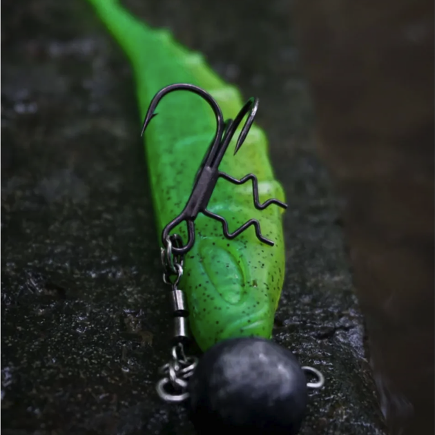 Крючок тройной для стингера BKK Treble Assist Spear-21 SS №1/0 (4шт) - Фото 3 Крючок тройной для стингера BKK Treble Assist Spear-21 SS №1/0 (4шт) - изображение 3