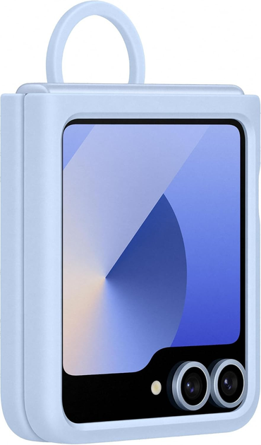 Etui plecki Samsung Silicone Case with Ring do Galaxy Flip6 Blue (8806095620121) - obraz 4