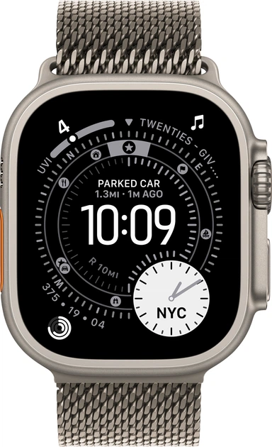 Ремінець Apple Milanese Loop Titanium для Apple Watch 44/45/46/49mm M Natural (MGHP4ZM/A) - зображення 3