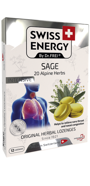 Льодяники від застуди, Herbal Lozenges Blister 20 herbs + Sage
