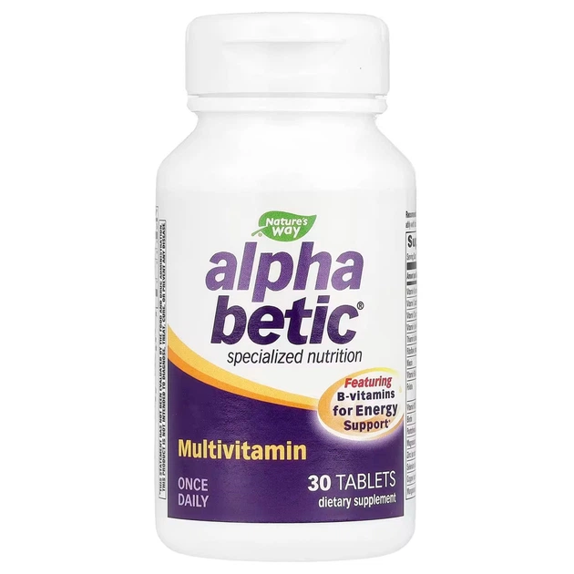 Мультивітаміни для діабетиків, Alpha Betic® Multivitamin, Nature's Way, один раз на день, 30 таблеток - зображення 2