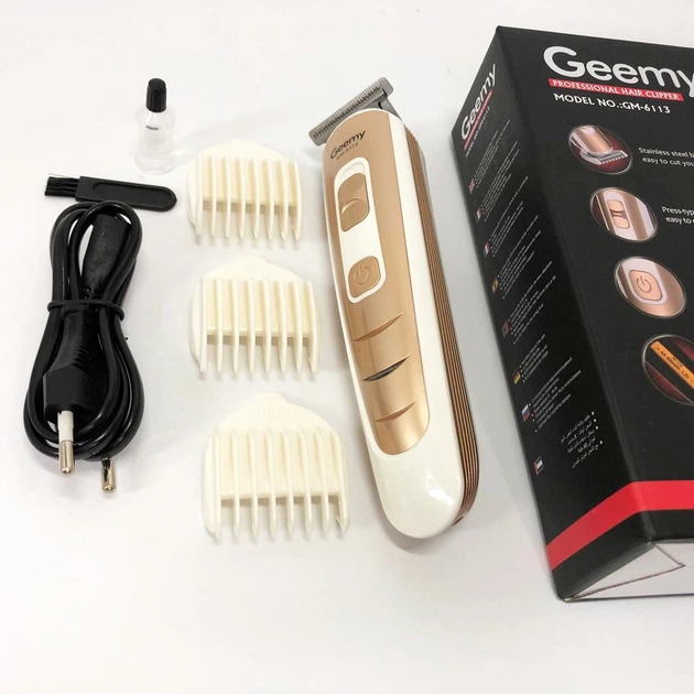 Машинка для стрижки волосся Geemy GM-6113 акумуляторна - изображение 7