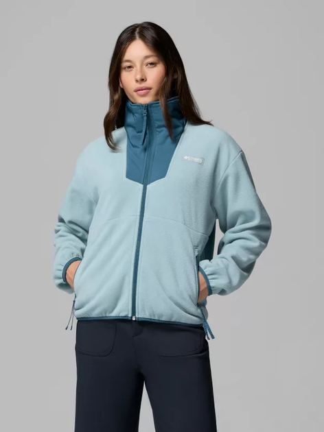 Толстовка на блискавці без капюшона на флісі жіноча Columbia Sequoia Grove Full Zip F 2085313461 S Синя (198711079627) - зображення 1