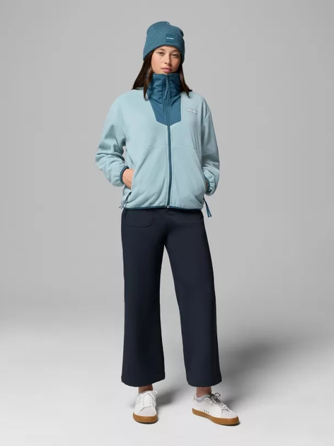Толстовка на блискавці без капюшона на флісі жіноча Columbia Sequoia Grove Full Zip F 2085313461 S Синя (198711079627) - зображення 3