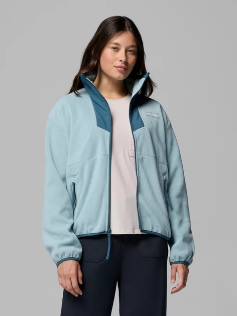 Толстовка на блискавці без капюшона на флісі жіноча Columbia Sequoia Grove Full Zip F 2085313461 S Синя (198711079627) - зображення 5