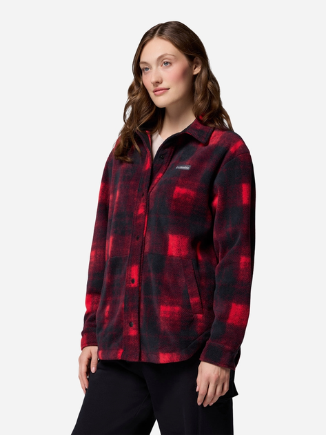 Kurtka przejściowa damska w kratę Columbia Benton Springs Shirt Jac 2085661613 L Czerwona (198711206887) - obraz 5