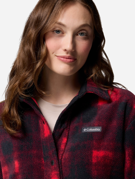 Kurtka przejściowa damska w kratę Columbia Benton Springs Shirt Jac 2085661613 L Czerwona (198711206887) - obraz 6