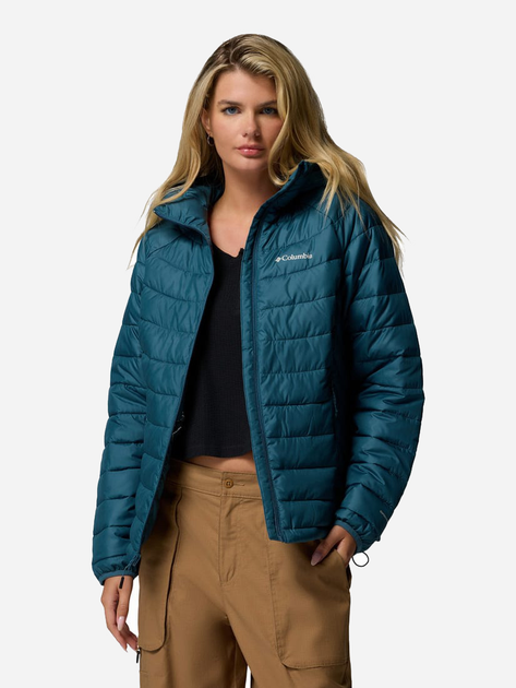 Куртка зимова коротка жіноча Columbia Powder Lite II Hdd Jkt W 2089391429 L Темно-бірюзова (198711159473) - зображення 4