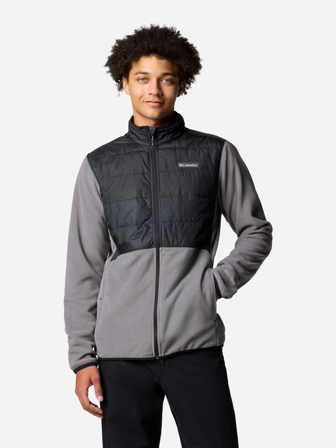Bluza męska rozpinana streetwear polarowa Columbia Basin Butte FZ Fleece II 2101761023 L Szara (195981338256) - obraz 1
