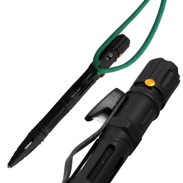 Професійна Тактична Ручка JB Tacticals Kubotan JB-04 EDC 10-V-1 Кресало Молоток Ліхтарик Ніж Свист (1) - зображення 10