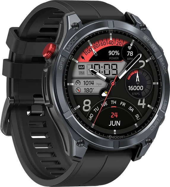 Смарт-годинник Zeblaze Stratos 4 Abyss Black (6946639813847) - зображення 2