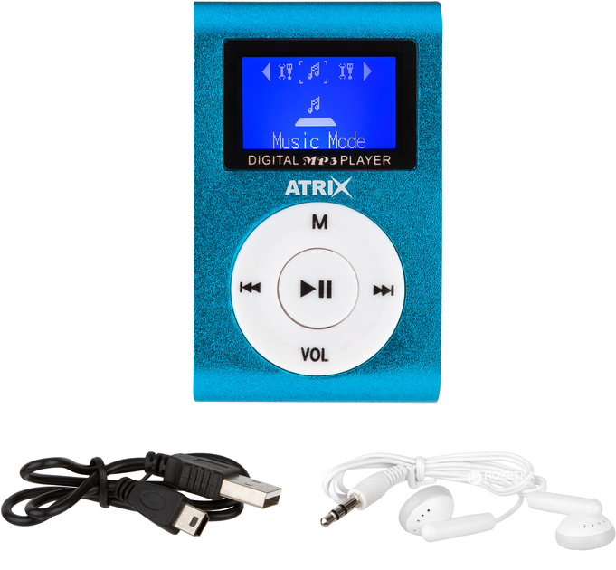 MP3-плеер Atrix XSound 1 Pin MP3 Blue – фото, отзывы, характеристики в ...