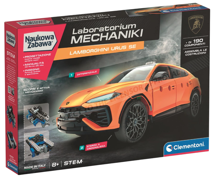 Zestaw naukowy Clementoni Laboratorium Mechaniki - Lamborghini Urus (8005125502462) - obraz 1