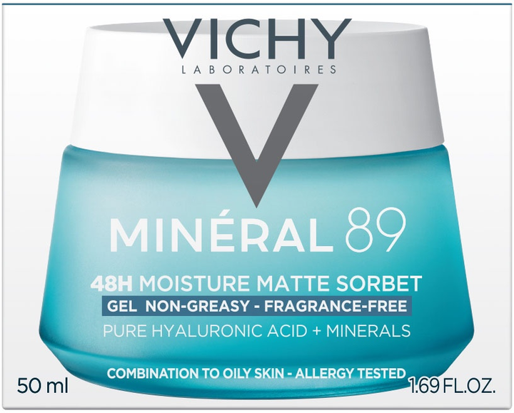 Гель-сорбет Vichy Mineral 89 48Hr Moisture матувальний для жирної та комбінованої шкіри 50 мл (3337875894104) - зображення 11