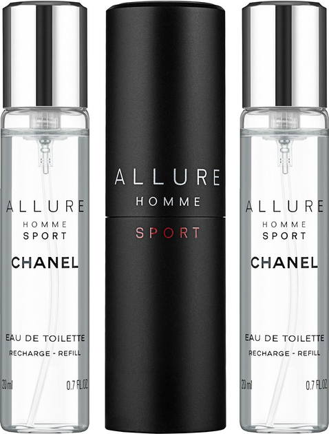 Zestaw męski Chanel Allure Homme Sport Wkład wymienny Woda toaletowa 3 x 20 ml (3145891238006) - obraz 2