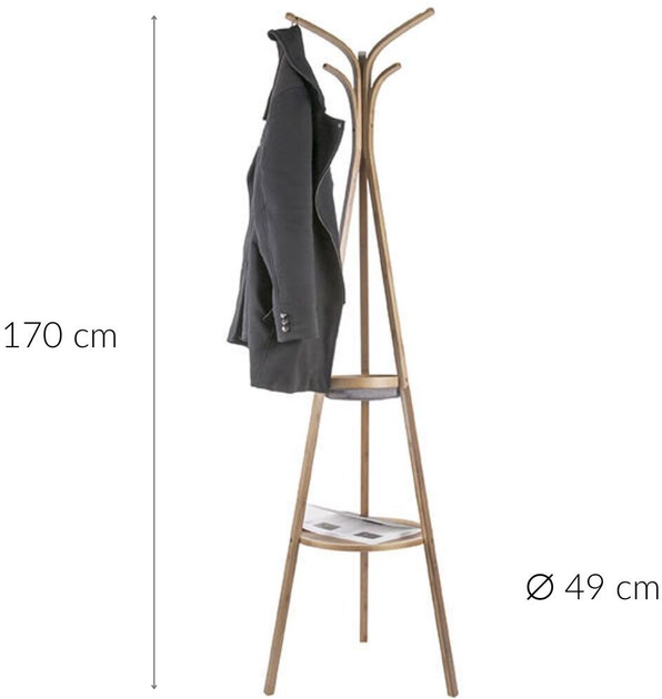 Wieszak na ubrania Leitmotiv Native brązowy 170 cm (8714302660177) - obraz 5