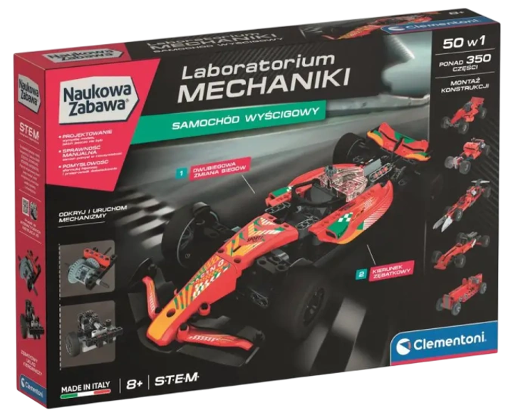 Zestaw naukowy Clementoni Laboratorium mechaniki Samochód wyścigowy (8005125504039) - obraz 1