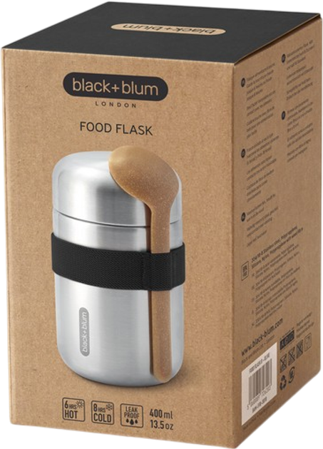 Termos obiadowy Black+Blum stalowy czarny 400 ml (5060089728238) - obraz 7