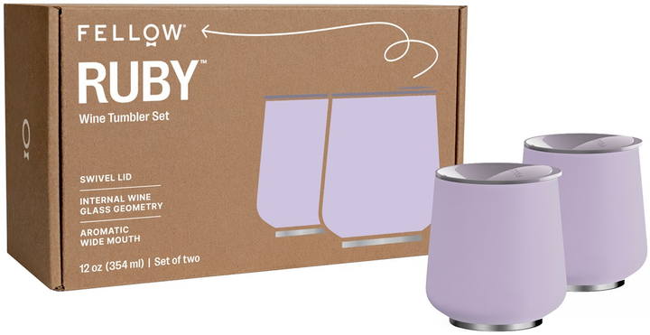 Набір термокружок Fellow Ruby Wine Tumbler Лілові 355 мл 2 шт (840228807698) - зображення 5
