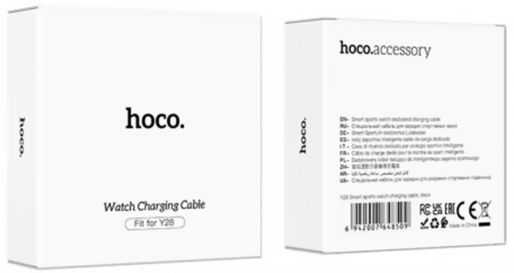 Зарядний кабель USB Hoco для Hoco Y28 Smar Watch Black (6942007648509) - зображення 4