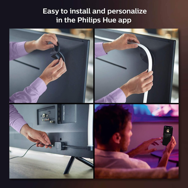 Taśma LED inteligentna Philips Hue Play Gradient Lightstrip 65 cali EU (8718699784775) - obraz 2