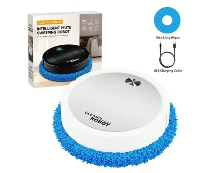 Пылесос-робот круглый аккумуляторный 3 в 1 Vacuum 8088 cleaner 1800 Pa 2200 мАч - изображение 3