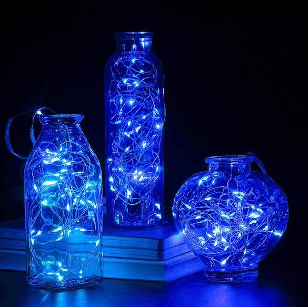 Kurtyna świetlna Springos CL0084 Druciki 200 LED Niebieska (5907719401195) - obraz 6