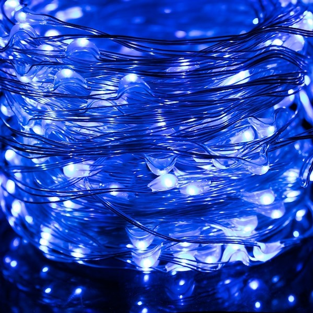 Kurtyna świetlna Springos CL0084 Druciki 200 LED Niebieska (5907719401195) - obraz 8