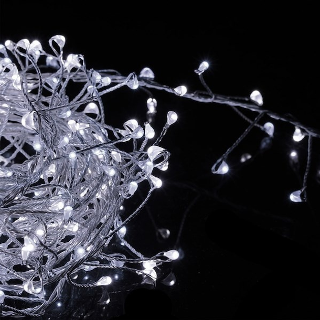 Kurtyna świetlna Springos CL0087 Druciki 300 LED Biała zimna (5907719401225) - obraz 4