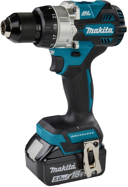 Wiertarko-wkrętarka akumulatorowa Makita DHP486RTJ 18 V 2 x 5 Ah  (0088381739627) - obraz 3