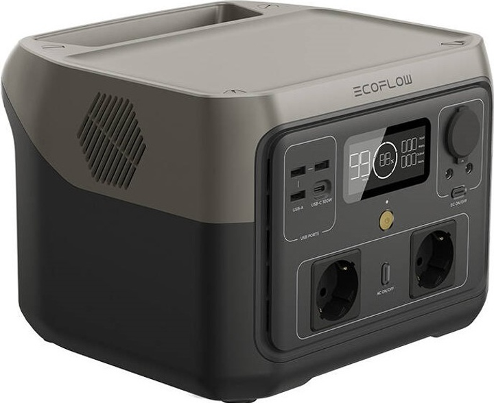 Stacja ładująca EcoFlow RIVER 2 Max + panel słoneczny 110 W / 500 W / 512 Wh / LiFePO4 (ZMR610-B-EU/EFSOLAR110N) - obraz 3