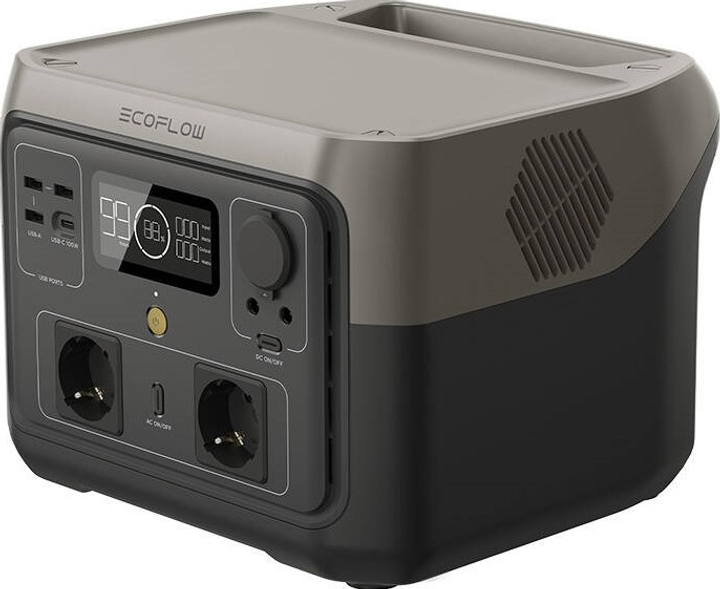 Stacja ładująca EcoFlow RIVER 2 Max + panel słoneczny 110 W / 500 W / 512 Wh / LiFePO4 (ZMR610-B-EU/EFSOLAR110N) - obraz 4