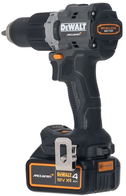 Wiertarko-wkrętarka akumulatorowa DeWalt x McLaren F1 Team DCD85MM2T-QW 18 V 2 x 4 Ah (5054905326586) - obraz 4