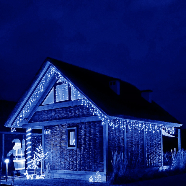 Гірлянда Springos CL0502 Бурульки 500 LED Синя (5907719412597) - зображення 10
