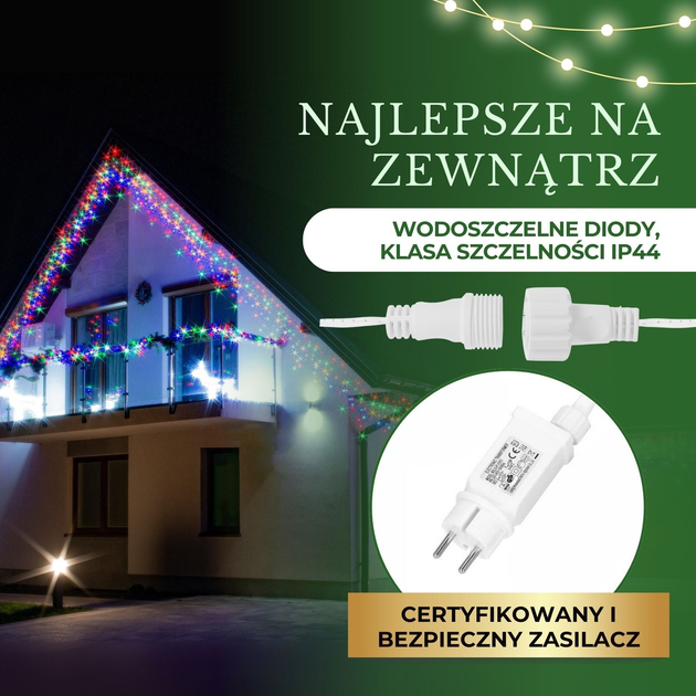 Kurtyna świetlna Springos CL0503 Sople 500 LED Multikolor (5907719412603) - obraz 6