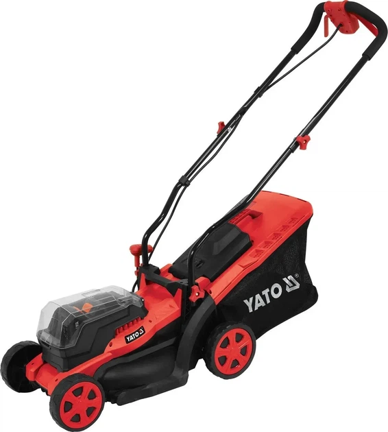 Газонокосарка на 4-х колесах акумуляторна YATO YT-85220 2х Li-Ion 18В 2 Аг - Фото 1 Газонокосарка на 4-х колесах акумуляторна YATO YT-85220 2х Li-Ion 18В 2 Аг - изображение 1
