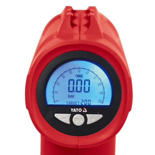 Компресор акумуляторний YATO YT-82950 Li-Ion 120Вт 2 Аг 1 MPa 25 л/хв кабель 25см зарядний пристрій - изображение 3