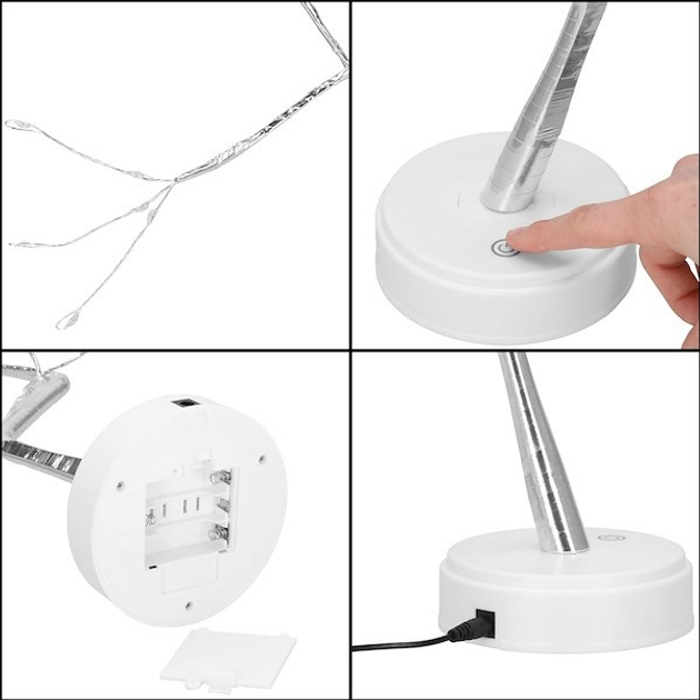 Світлодіодне дерево Springos CL0861 45 см 90 LED Холодний білий (5907719491028) - зображення 5