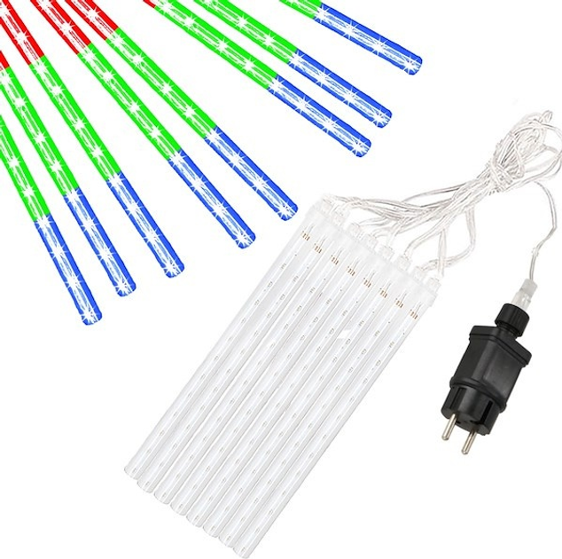 Kurtyna świetlna Springos CL1216 Meteory 144 LED Multikolor (5907719422312) - obraz 3