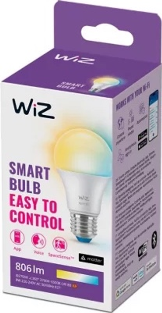 Розумна лампа Wi-Fi BLE 60W A60 E27 827-65 TW 1PF/6 (872016907694500) - зображення 2