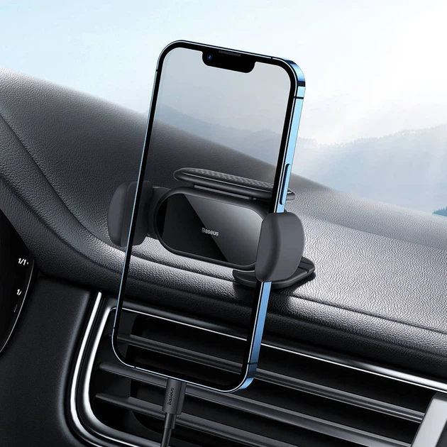 Автотримач для телефона Baseus Steel Cannon pro Solar Electric Car Mount Black (SUGP010001) - Фото 9 Автотримач для телефона Baseus Steel Cannon pro Solar Electric Car Mount Black (SUGP010001) - изображение 9
