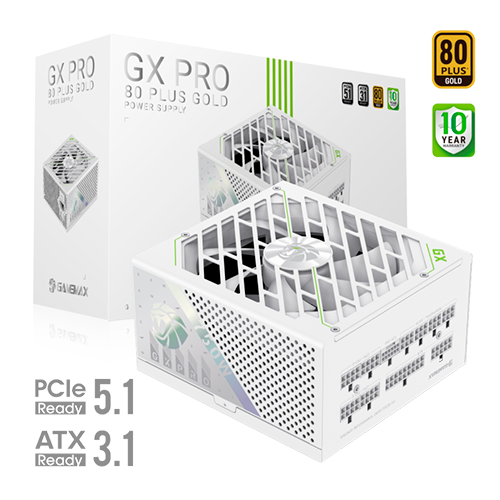 Блок питания GameMax GX PRO 750G WH Белый 750W ATX 3.1 модульный 80+ Gold 135 мм вентилятор для ПК (GX PRO 750G WH) - изображение 7