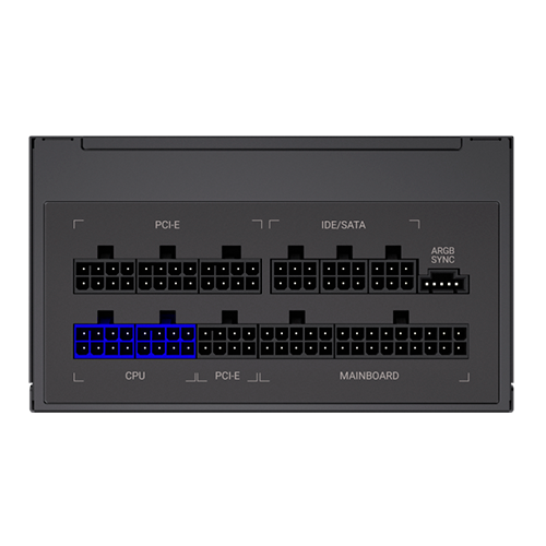 Блок питания GameMax RGB 850G Черный 850W ATX 2.53 модульный 80+ Gold 140 мм вентилятор подсветки RGB для ПК (RGB 850G) - изображение 6