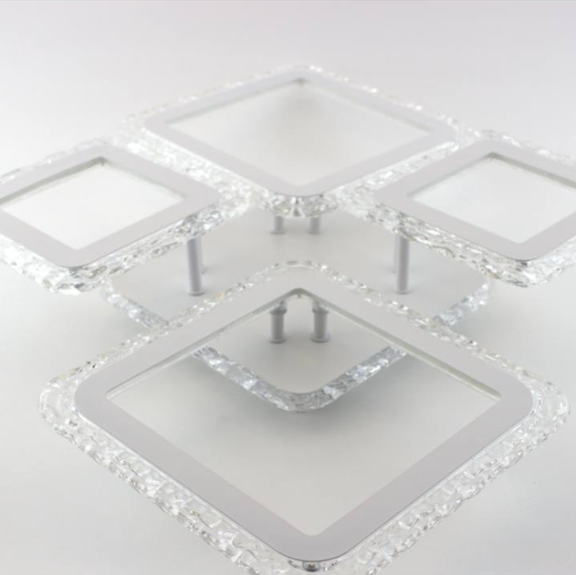 Керована світлодіодна люстра Esllse OVAL ICE RGB 75W 5S-APP-725x500x93- WHITE/CLEAR-220-IP20 - зображення 3
