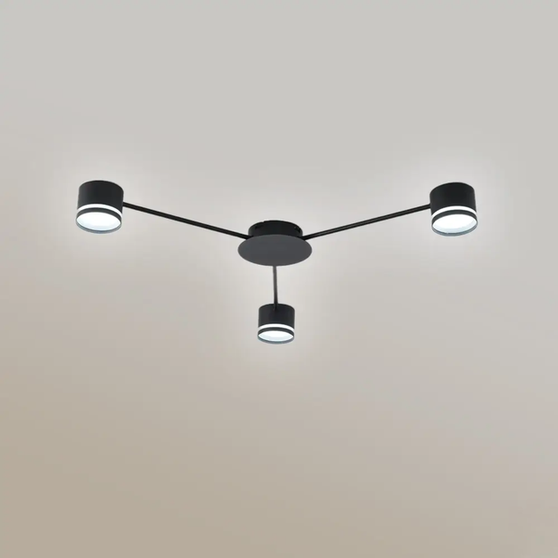 Люстра Esllse GUSTAV 3R 850x85 мм на 3 лампи GX53 чорна - зображення 3