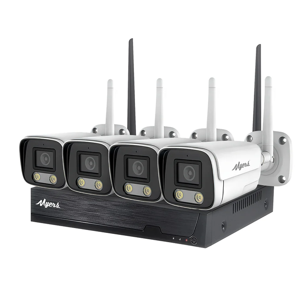 Бездротовий IP комплект спостереження Myers 8CH WIFI KIT 5MP 4xBullet - зображення 2