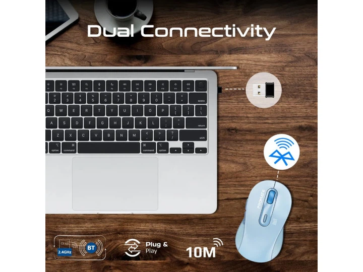 Миша Promate Ken Wireless Blue (ken.blue) - Фото 3 Миша Promate Ken Wireless Blue (ken.blue) - изображение 3