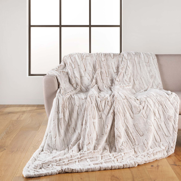 Koc Douceur d'interieur Lynx pluszowy ze sztucznego futra 125 x 150 cm (3574386121163) - obraz 2